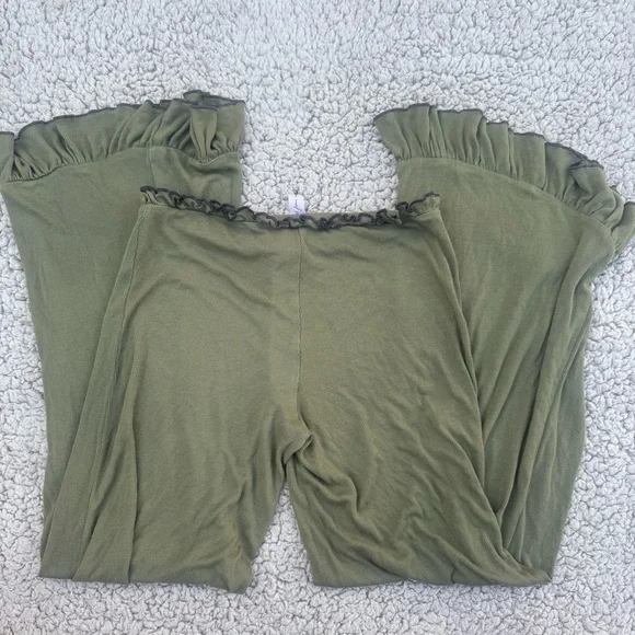 Urban Outfitters Olive Wide Leg pajama Pants - Picture 4 of 6